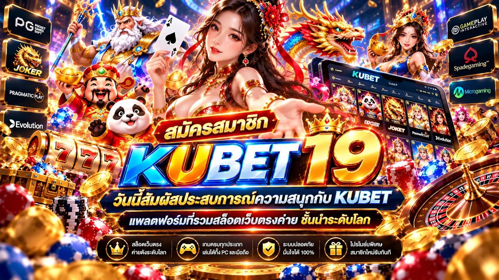 สมัครสมาชิก KUBET 19 วันนี้สัมผัสประสบการณ์ความสนุกกับ KUBET แพลตฟอร์มที่รวมสล็อตเว็บตรงค่าย ชั้นนำระดับโลก